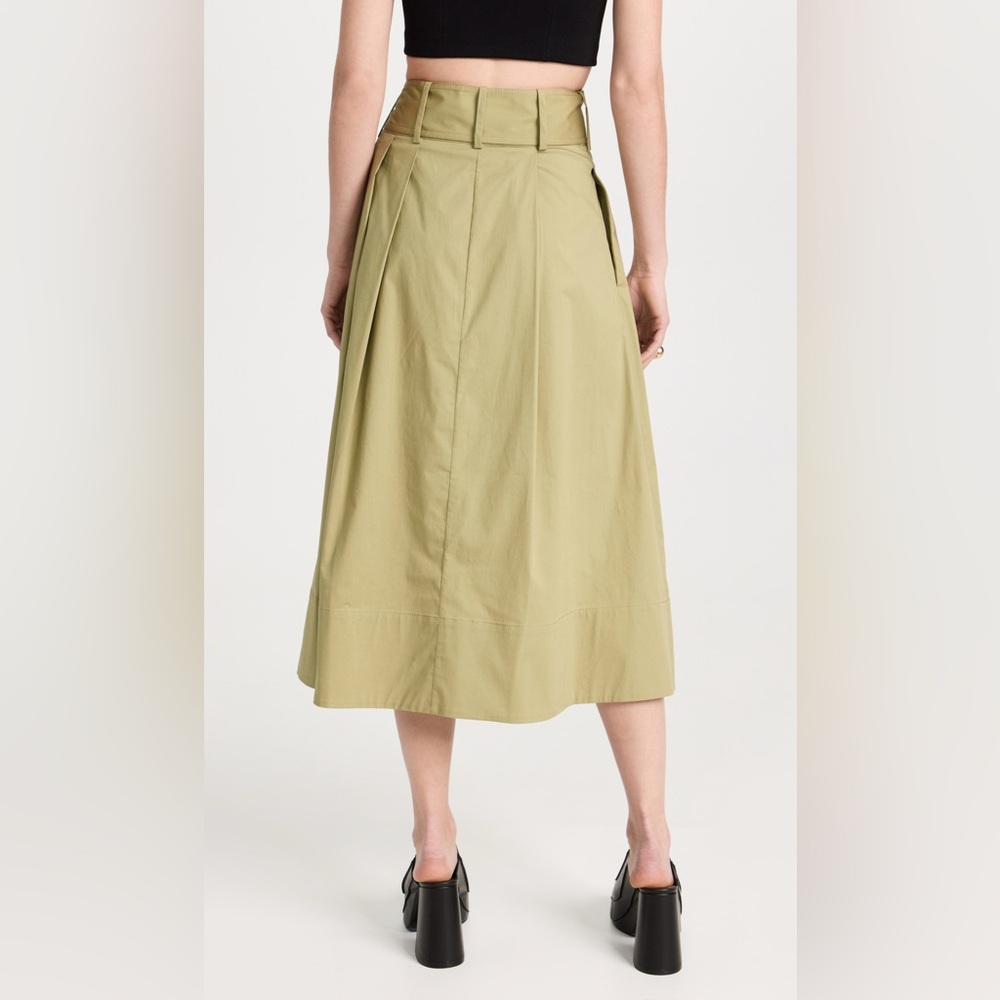 STAUD Olive Green Midi Skirt - Picture 3 of 7